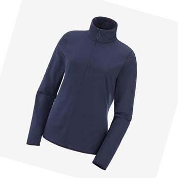 Sudadera Con Capucha Salomon ESSENTIAL LIGHTWARM Mujer Azul Marino | MX 2527AHK